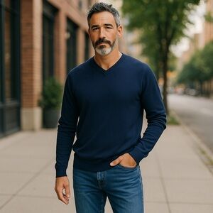 Dockers Size‎ Large Navy Pullover Sweater Long Sleeve